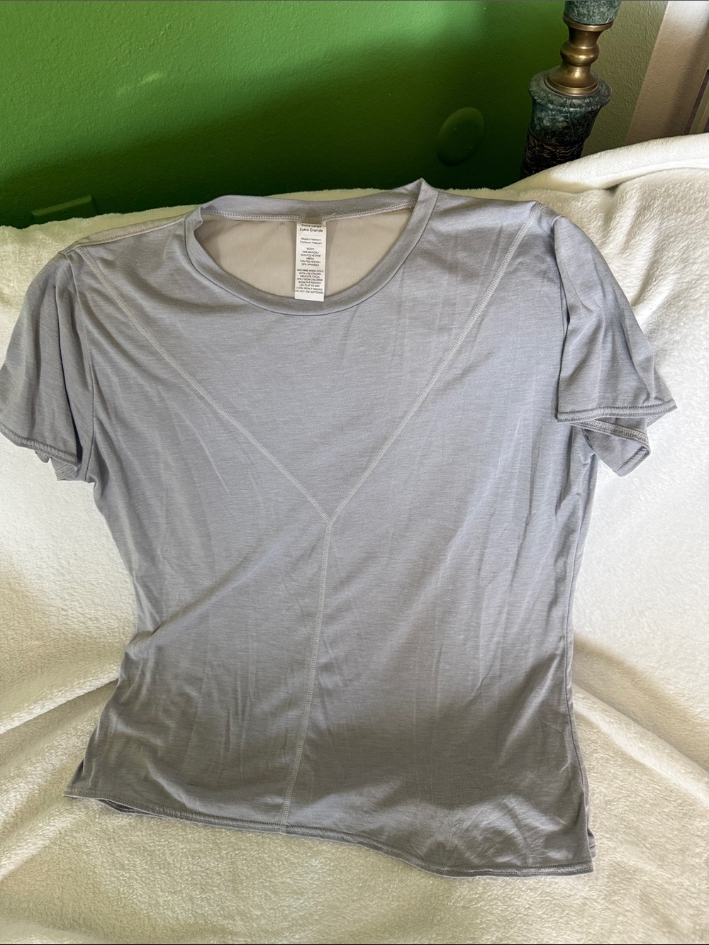 Light Gray Women’s Short-Sleeve Crewneck Top
